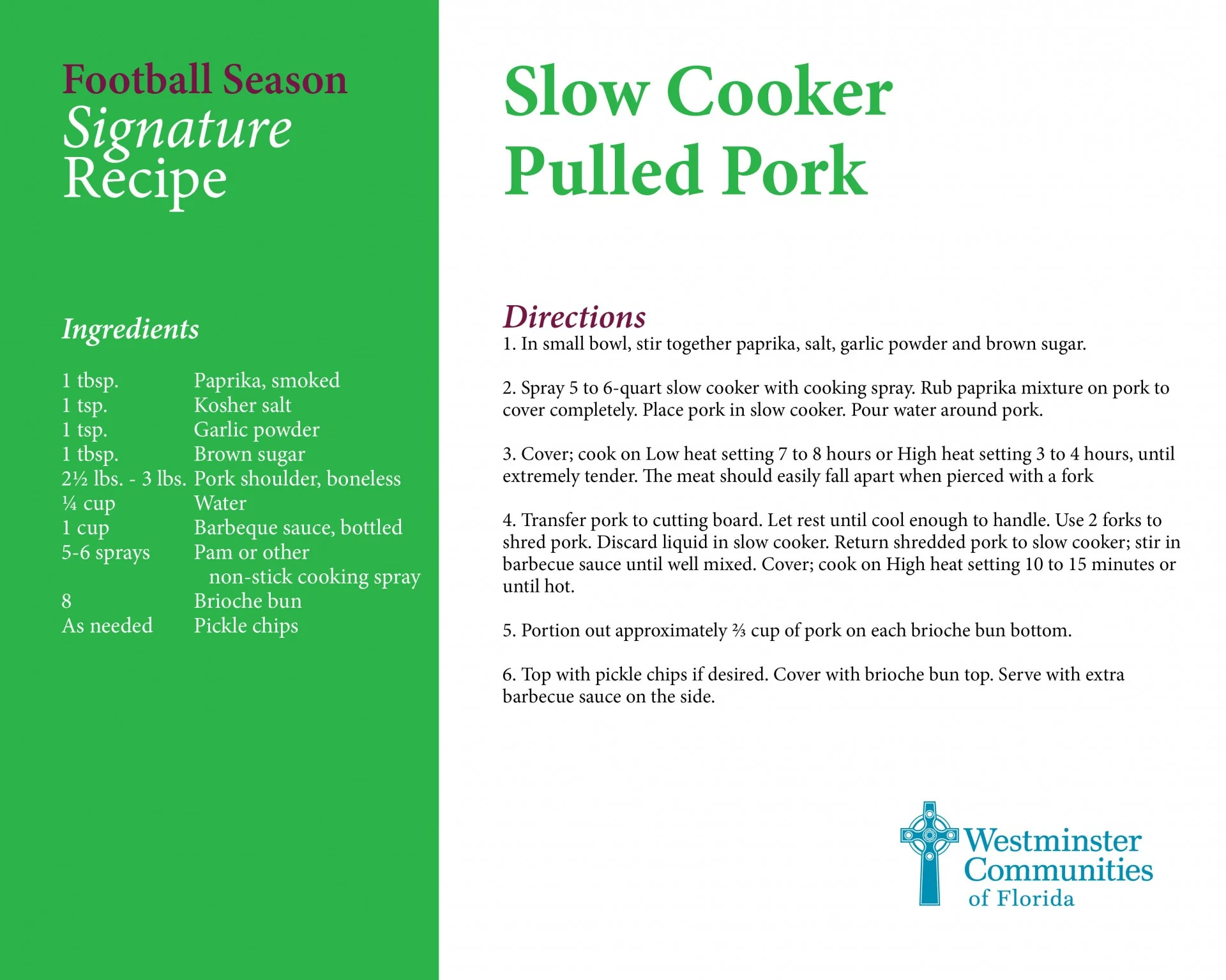 Our Signature Slow Cooker Pulled Pork